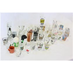 LOT OF SHOT GLASSES