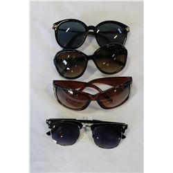FOUR PAIR OF LADIES LOST PROPERTY DESIGNER SUNGLASSES