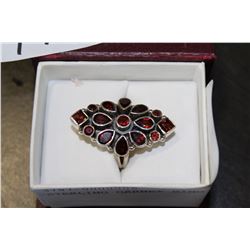 STERLING GARNET RING