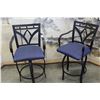 Image 1 : TWO BLACK METAL STOOLS