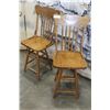 Image 2 : TWO PRESSBACK STOOLS