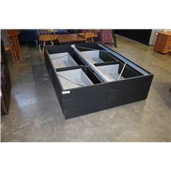 DOUBLE SIZE BLACK IKEA BEDFRAME WITH STORAGE
