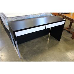 IKEA 2-DRAWER BLACK AND WHITE DESK