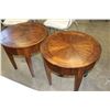 Image 3 : PAIR ASHLEY ROUND END TABLES + COFFEE TABLE