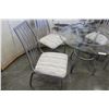 Image 1 : ROUND GLASSTOP DINING TABLE WITH FOUR CHAIRS