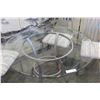 Image 3 : ROUND GLASSTOP DINING TABLE WITH FOUR CHAIRS