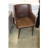 Image 1 : MODERN BROWN MICROWFIBRE TUB CHAIR