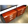 Image 1 : PAIR OF MODERN 3 DRAWER NIGHTSTANDS