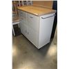 Image 2 : MAPLE TOP ROLLING KITCHEN CART