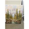 Image 1 : OIL ON CANVAS PAINTING AUTUMN FALLS BY OTTO JEGODTKA