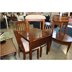 MODERN DROPLEAF DINING TABLE AND 4 CHAIRS