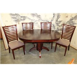 RTOUND MORDERN DINING TABLE AND FOUR CHAIRS