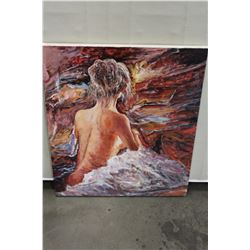 ACRYLIC PAINTING ON CANVAS THE BATH BY OTTO JEGODTKA