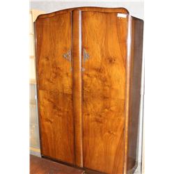 ANTIQUE 2-DOOR WALNUT WARDROBE