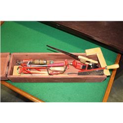 WOOD BOX OF KIDS TOOLS