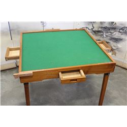 FOLD UP CARD TABLE AND POKER SET