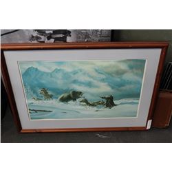 LARGE FRAMED BEAR LIMITED EDITION PRINT