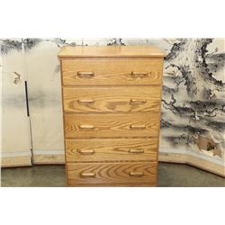 OAK 5-DRAWER DRESSER