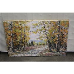 ACRYLIC PAINTING ON CANVAS FALL MEADOW