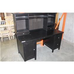 IKEA BLACK HENNES 2-PIECE EXECUTIVE DESK
