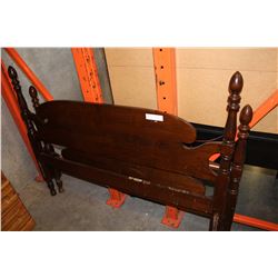 DOUBLE SIZE WALNUT POSTER BED FRAME