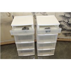 TWO ROLLING STORAGE ORGANIZERS