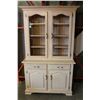 Image 1 : WHITE OAK 2-PIECE GLASS DOOR CABINET