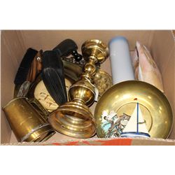 LOT OF VINTAGE BRASS AND METAL WARES
