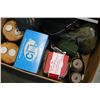 Image 3 : BOX OF NEW MOLESKIN AND PAINT BRUSHES AND HOUSEHOLD