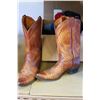 Image 3 : BOX OF ASSORTED AS NEW BALL CAPS AND LEATHER COWBOY BOOTS SIZE 12