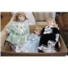 Image 1 : THREE COLLECTIBLE PORCELAIN DOLLS