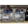 Image 2 : TWO GLASS CANDY JARS
