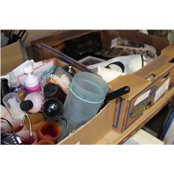 LOT OF BEAUTY SUPPLIES AND PICTURE FRAMES