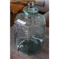 LARGE GLASS DRINK DISPENSER