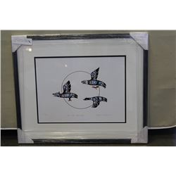 STEPHANIE KEWISTEP 'RAVEN, EAGLE, CANADA GOOSE' NATIVE PRINT