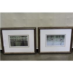 2 SIGNED DON LI-LEGER CANADA GEESE FRAMED PRINT