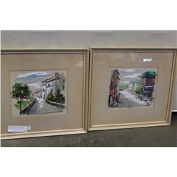 PAIR OF VINTAGE FRAMED WATER COLORS