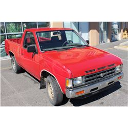 1990 RED NISSAN PICKUP