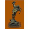 Image 5 : Bronco Buster Bronze Sculpture on Marble Base Western Art Figurine