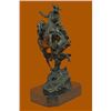 Image 7 : Bronco Buster Bronze Sculpture on Marble Base Western Art Figurine