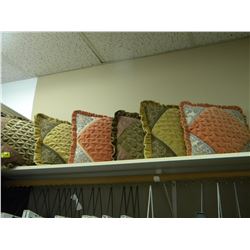 6 CUSTOM THROW CUSHIONS (BUSINESS CLOSEOUT/GAGELS)