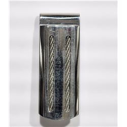 new Stainless Steel with Grey Cable Money Clip Retail $150