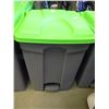 Image 1 : NEW GREY & GREEN FLIP TOP WASTE BASKET