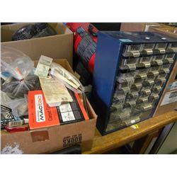 BOX OF MISC & SCREW BIN (ESTATE ITEM)
