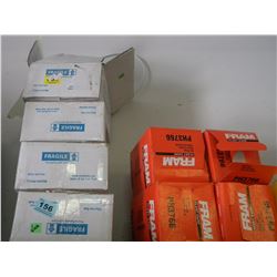 4 FRAM FILTERS/4 BOXES OF FOOT FLUSHERS