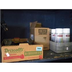 12 AEROSOL PAINT CANS/DOLLY WHEELS