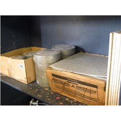 16 ROLLS OF 2" DUCT TAPE/BOX OF GREY RUBBERIZED TILES
