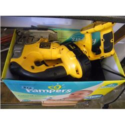 BOX OF MISC CORDLESS DEWALT 18V TOOLS