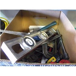 BOX OF MISC TOOLS (ESTATE ITEM)