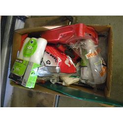 BOX OF MISC PAINTING ACCESSORIES (ESTATE ITEM)